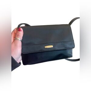 Evan-Picone Black Nylon Crossbody/Shoulder Bag